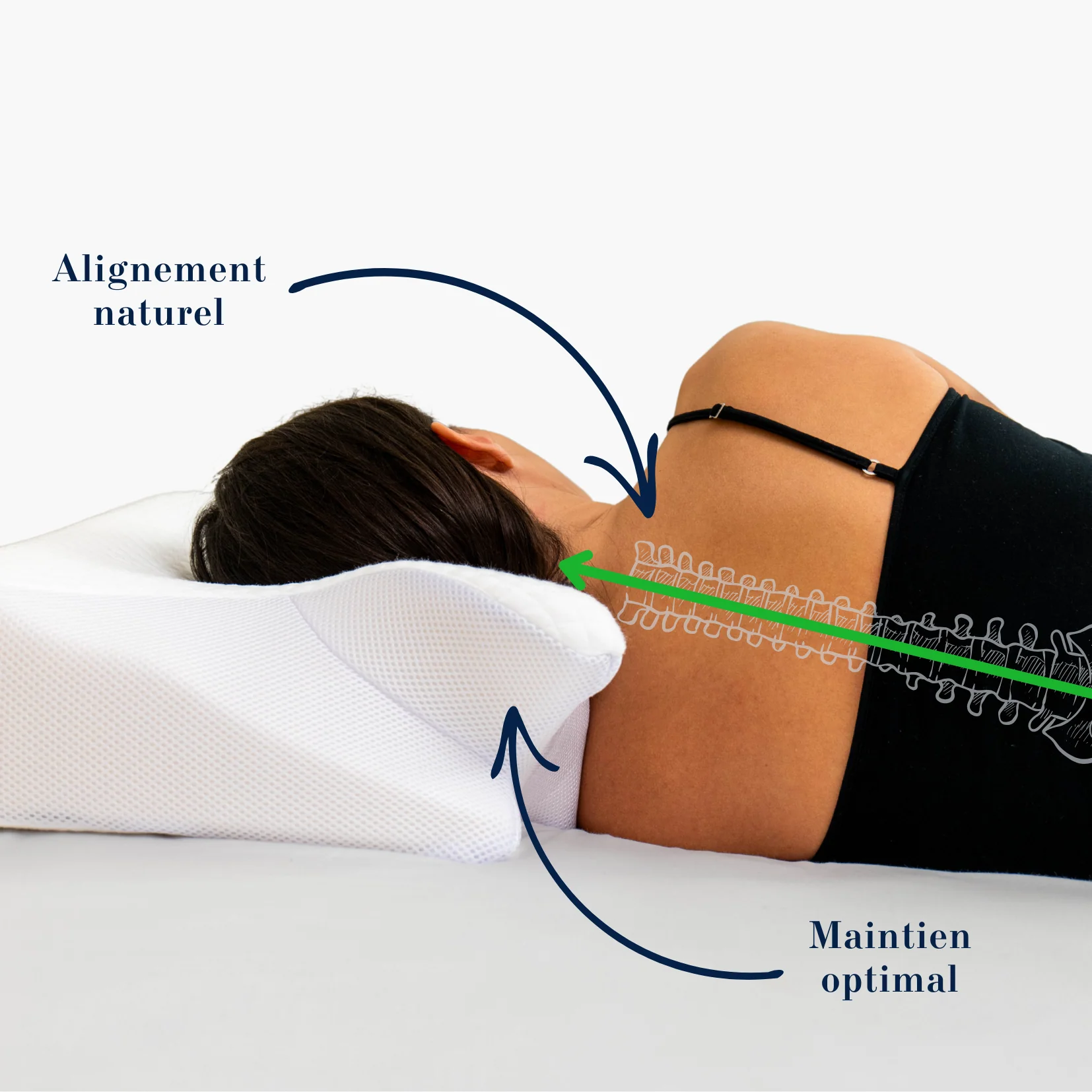 Oreiller Cervical Ergonomique – Soulage les Douleurs Cervicales