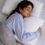 femme dort oreiller cervical