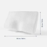oreiller cervical blanc ergonomique