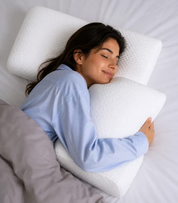 Dormeuse sur le côté avec oreiller cervical dormeurs latéraux