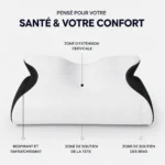 Oreiller cervical ergonomique, zoom sur la mousse de confort