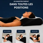 Oreiller cervical adapté à toutes les positions de sommeil