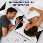 Femme dormant avec l'oreiller cervical papillon Le Somnologue