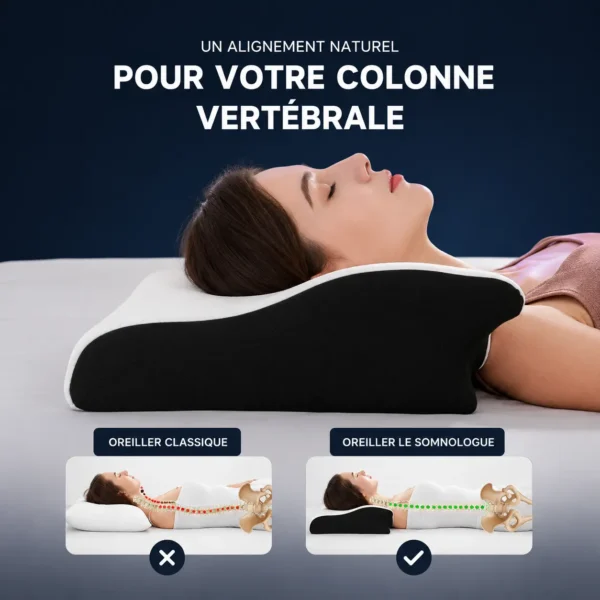 oreiller papillon alignement colonne vertébrale