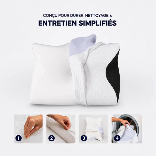 oreiller papillon cervical blanc