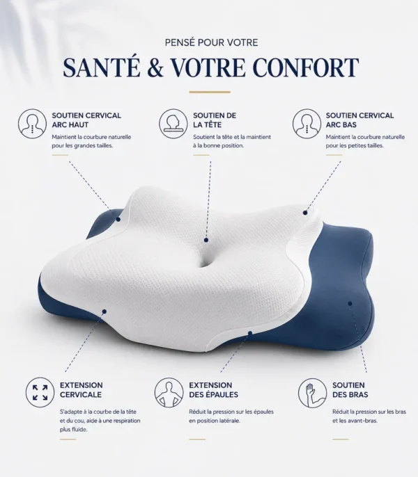 oreiller papillon pro avantages cervical