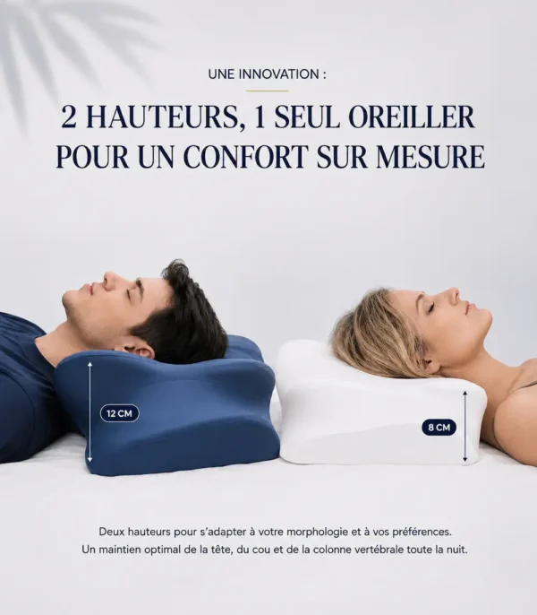 femme dort côté oreiller papillon pro