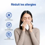 Oreiller anti-ronflement réversible hypoallergénique - réduit les allergies et la congestion nasale