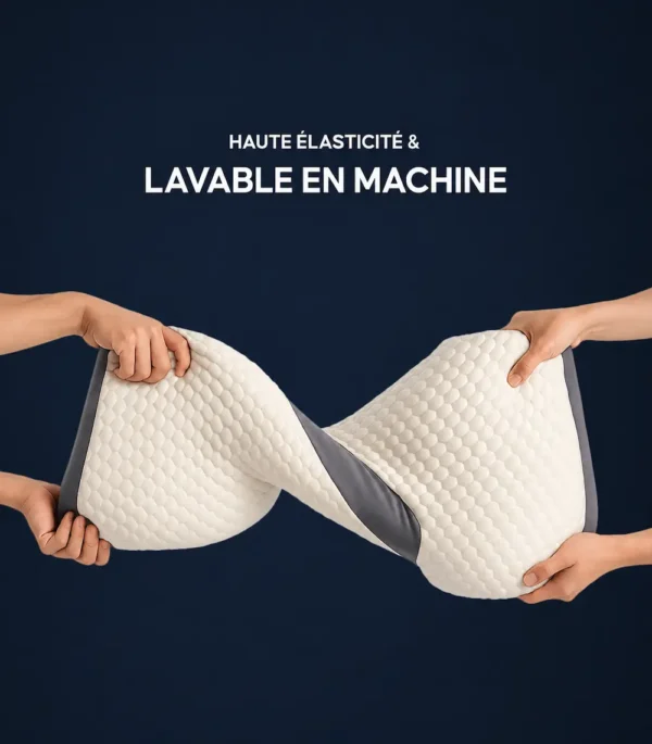Housse lavable en machine, oreiller cervical 3 zones