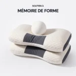 Mousse à mémoire de forme, oreiller cervical 3 zones