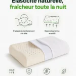Oreiller latex naturel - élasticité naturelle et fraîcheur toute la nuit