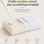 Oreiller en latex naturel - confort pur avec surface ondulée ergonomique