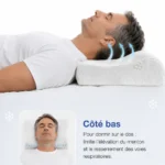 Oreiller latex naturel - soutien optimal pour dormir sur le côté