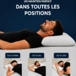 Oreiller mémoire de forme classique - maintien de la nuque dans toutes les positions de sommeil (dos, côté, ventre)