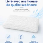 Oreiller mémoire de forme classique livré avec une housse amovible de qualité supérieure