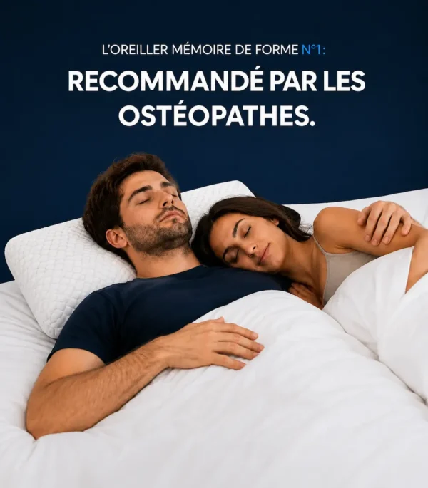 Oreiller mémoire de forme classique recommandé par les ostéopathes - soutien nocturne de la nuque