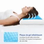 Oreiller mémoire de forme gel - effet rafraîchissant pour un sommeil confortable